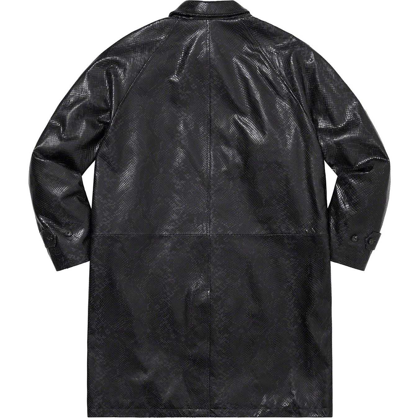 Leather Snake Trench Coat view 7